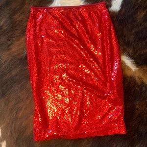 Stretchy Sequin pencil skirt.